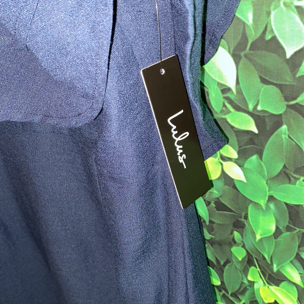 Lulu's Navy Halter Ruffle Mini Dress - Picture 5 of 10